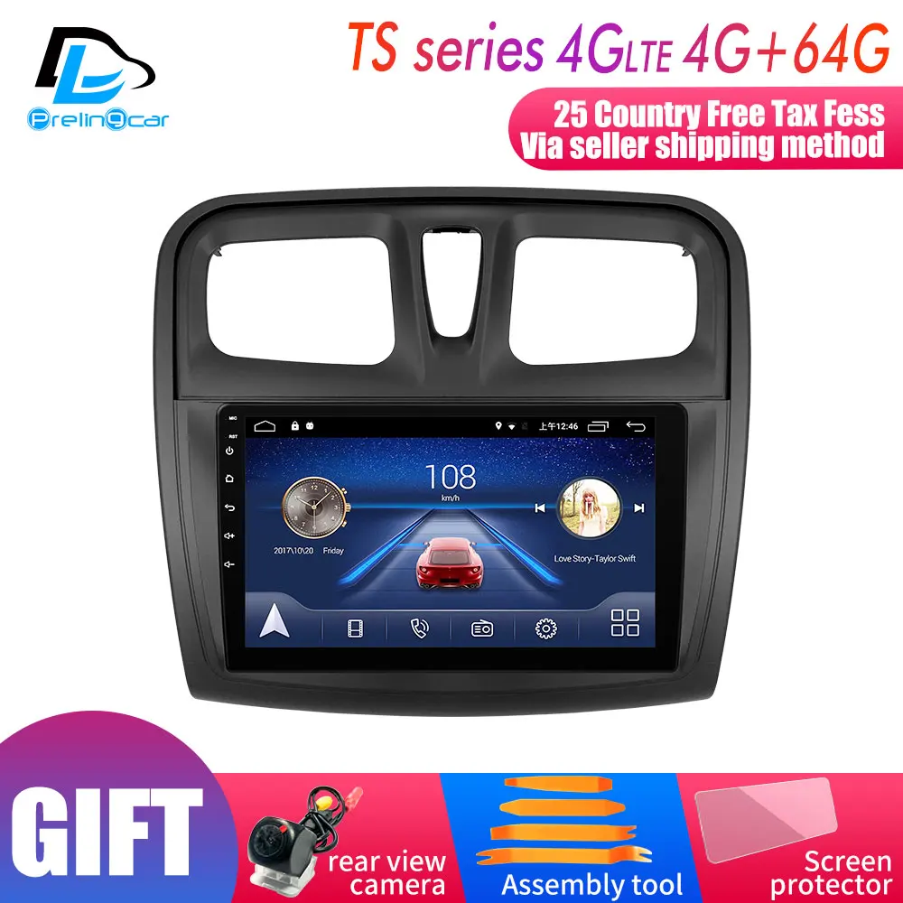 prelingcar For RENAULT Sandero 2014-2017 years Car monitor Radio Multimedia Video Player Navigation GPS Android 9.0 4G stereo
prelingcar For RENAULT Sandero 2014-2017 years Car monitor Radio Multimedia Video Player Navigation GPS Android 9.0 4G stereo
