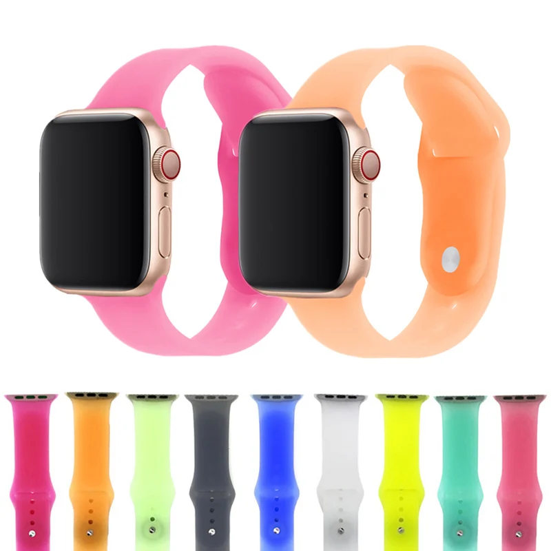 Transparent Silicone Sport Strap For Apple watch 5 4 band 44/42mm Replace Bracelet watch Accessory for iWatch series 3 2 40/38m
Transparent Silicone Sport Strap For Apple watch 5 4 band 44/42mm Replace Bracelet watch Accessory for iWatch series 3 2 40/38m