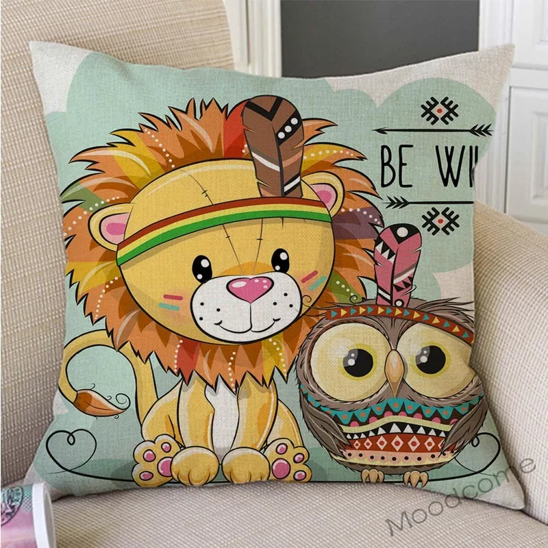 Cartoon Woodland Animals Cotton Linen Children Room Decoration Cushion Cover Cute Forest Animals Fox Bear Lion Owl Pillow Case
Cartoon Woodland Animals Cotton Linen Children Room Decoration Cushion Cover Cute Forest Animals Fox Bear Lion Owl Pillow Case