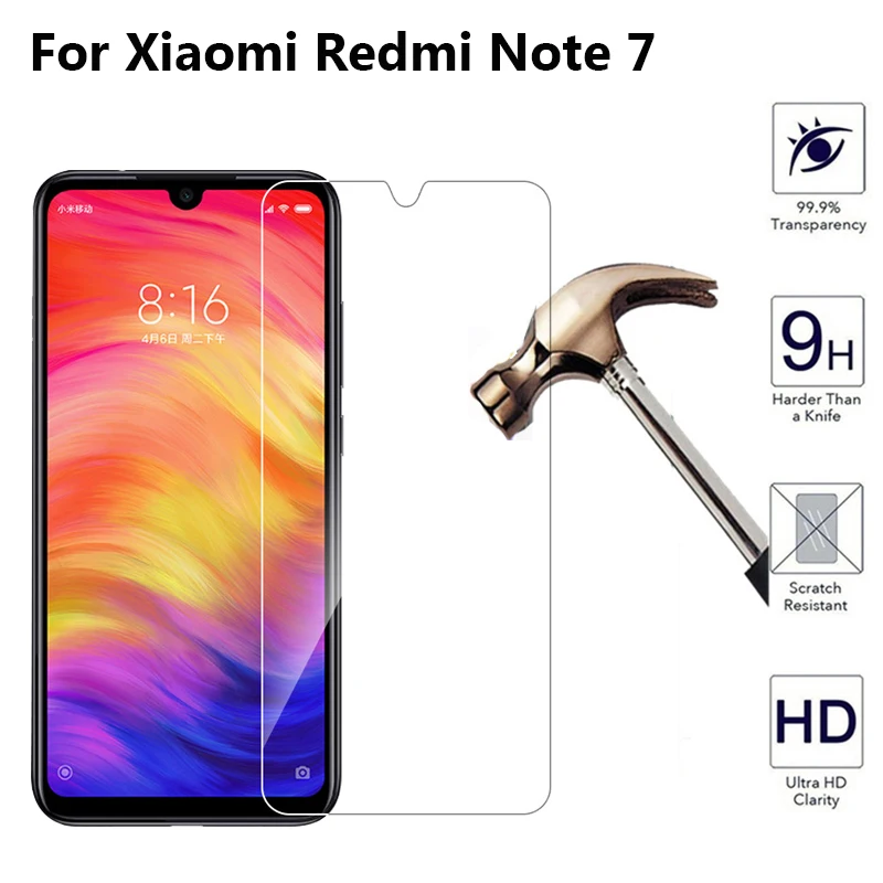 Tempered Glass For Xiaomi Redmi Note 7 Screen Protector 9H 2.5D Mobile Phone On Protective Pro Film | Мобильные телефоны и