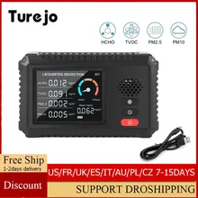 Multifunctional Air Quality Monitor Carbon Dioxide Sensor TVOC HCHO PM2.5 PM10 Gas Detector Gas Analyzer Home Office Outdoor
Multifunctional Air Quality Monitor Carbon Dioxide Sensor TVOC HCHO PM2.5 PM10 Gas Detector Gas Analyzer Home Office Outdoor