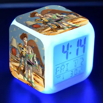 Buzz lightyear Woody Cartoon Figuras LED Alarm CLock Colorful Flash Light Temperature Toy Story 4 Aliens Anime Figure Toys
Buzz lightyear Woody Cartoon Figuras LED Alarm CLock Colorful Flash Light Temperature Toy Story 4 Aliens Anime Figure Toys