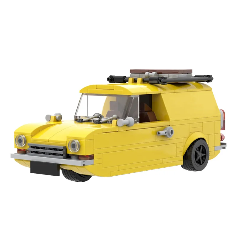

MOC In TV Only Fools and Horses High-Tech Yellow Cars Building Blocks Model Assemble Vehicle Bricks Toys For Kid Birthday Gifts
