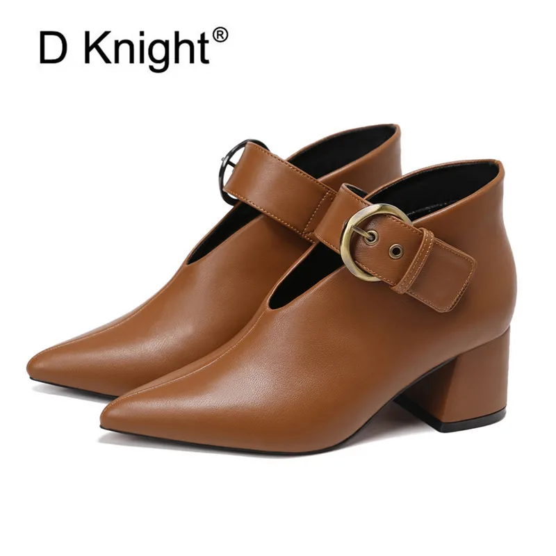 D Knight Soft Leather Women Ankle Boots Pointed Toe Footwear Thick High Heels Female Boot Party Shoes Women New 2020 Winter Boot
D Knight Soft Leather Women Ankle Boots Pointed Toe Footwear Thick High Heels Female Boot Party Shoes Women New 2020 Winter Boot
