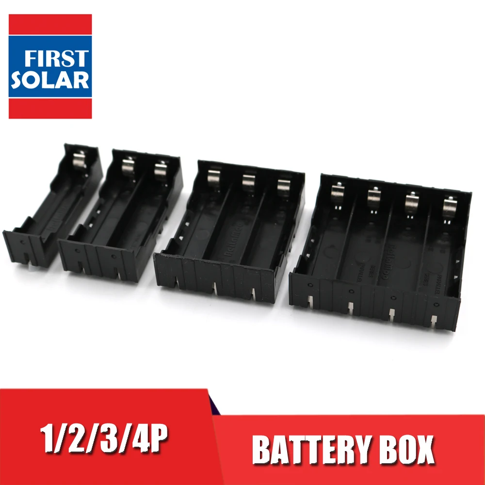 1/2/3/4 Section Battery Terminal Case Holder Storage Box For 18650 Rechargeable Batteries 3.7V DIY Connector Series parallel | Электроника