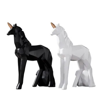 NORDIC STYLE ORIGAMI BLACK/WHITE UNICORN FIGURINE ART SCULPTURE HANDICRAFT RESIN ANIMALS STATUES HOME DECORATION GIFT R2546
NORDIC STYLE ORIGAMI BLACK/WHITE UNICORN FIGURINE ART SCULPTURE HANDICRAFT RESIN ANIMALS STATUES HOME DECORATION GIFT R2546