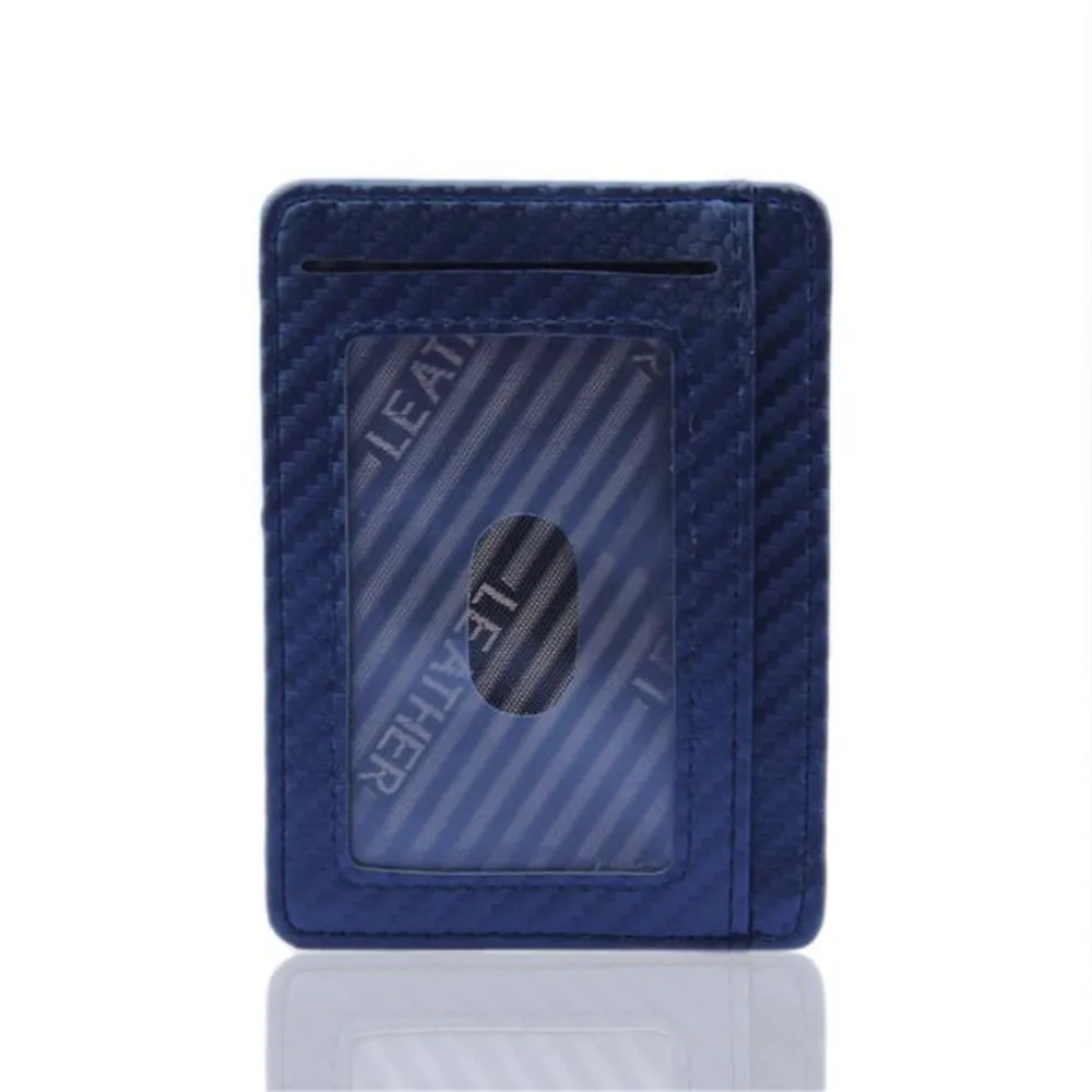 2020 New Slim Carbon Fiber Wallet Card Holder Case Pocket Leather RFID Blocking Money Bag Business Purse for Men & Women