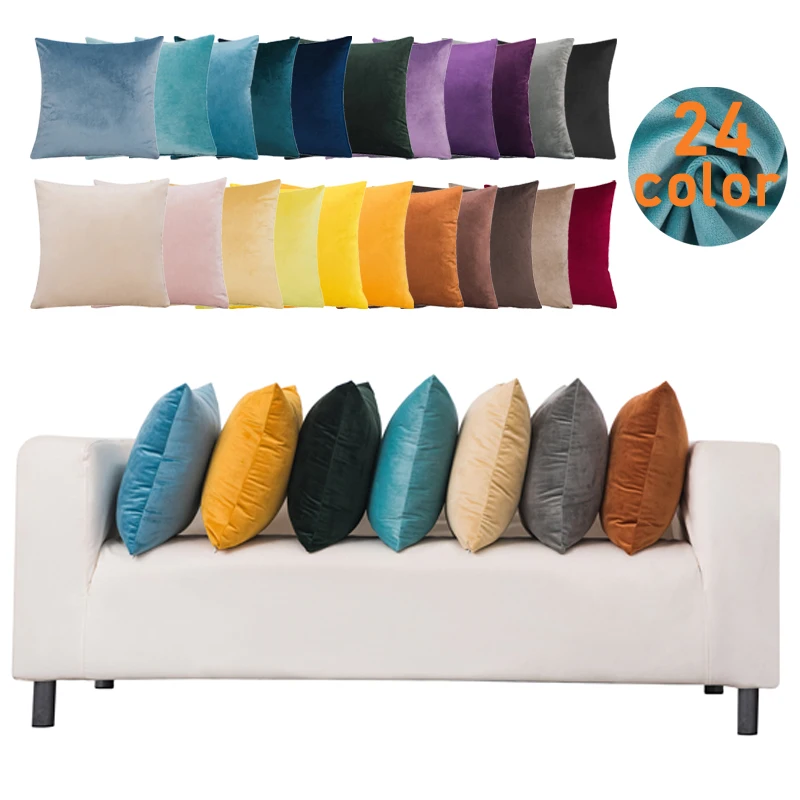 Set of 2,Velvet Pillowcover Solid color Microfiber Cushion Cover For Sofa Home Decor 30*50/40*40/45*45/50*50/55*55/60*60cm 
Set of 2,Velvet Pillowcover Solid color Microfiber Cushion Cover For Sofa Home Decor 30*50/40*40/45*45/50*50/55*55/60*60cm
