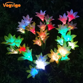 Outdoor Solar Garden Lily Flower Lights Multi-Color Changing LED Decorative Lights for Pathway Lawn Yard Walkway
Outdoor Solar Garden Lily Flower Lights Multi-Color Changing LED Decorative Lights for Pathway Lawn Yard Walkway