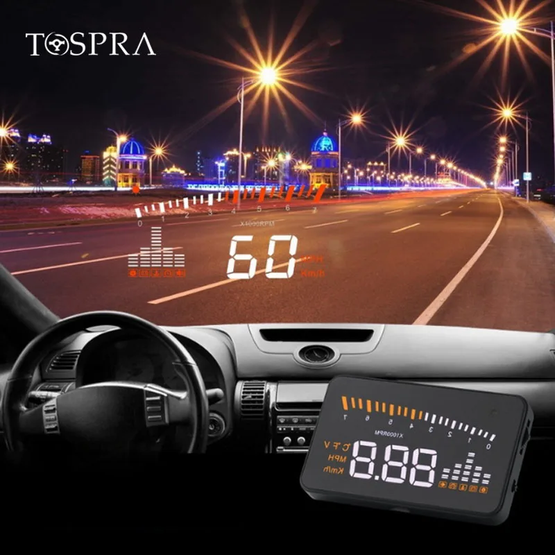 1pc Hud Car Universal Head Up Display Speedometer Temperature Water Projection Speed Warning Fuel On Windshield For Car Hud
1pc Hud Car Universal Head Up Display Speedometer Temperature Water Projection Speed Warning Fuel On Windshield For Car Hud
