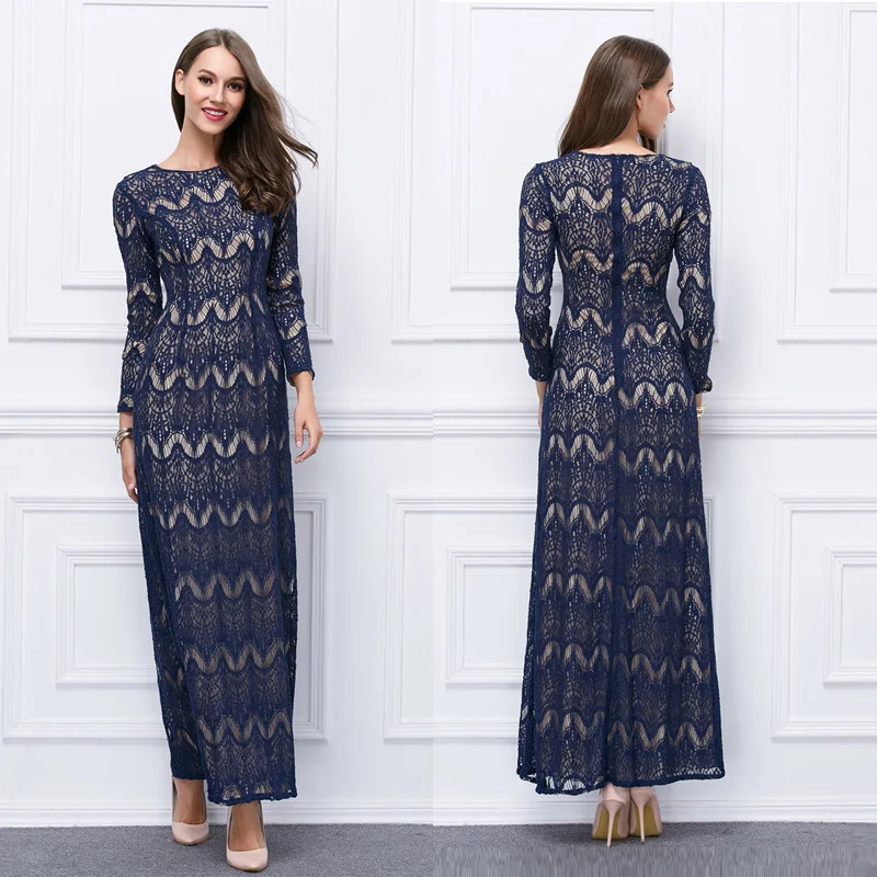 Beautifly Source Spring New Style Lace Crew Neck Long Sleeve Long Banquet Evening Gown
Beautifly Source Spring New Style Lace Crew Neck Long Sleeve Long Banquet Evening Gown