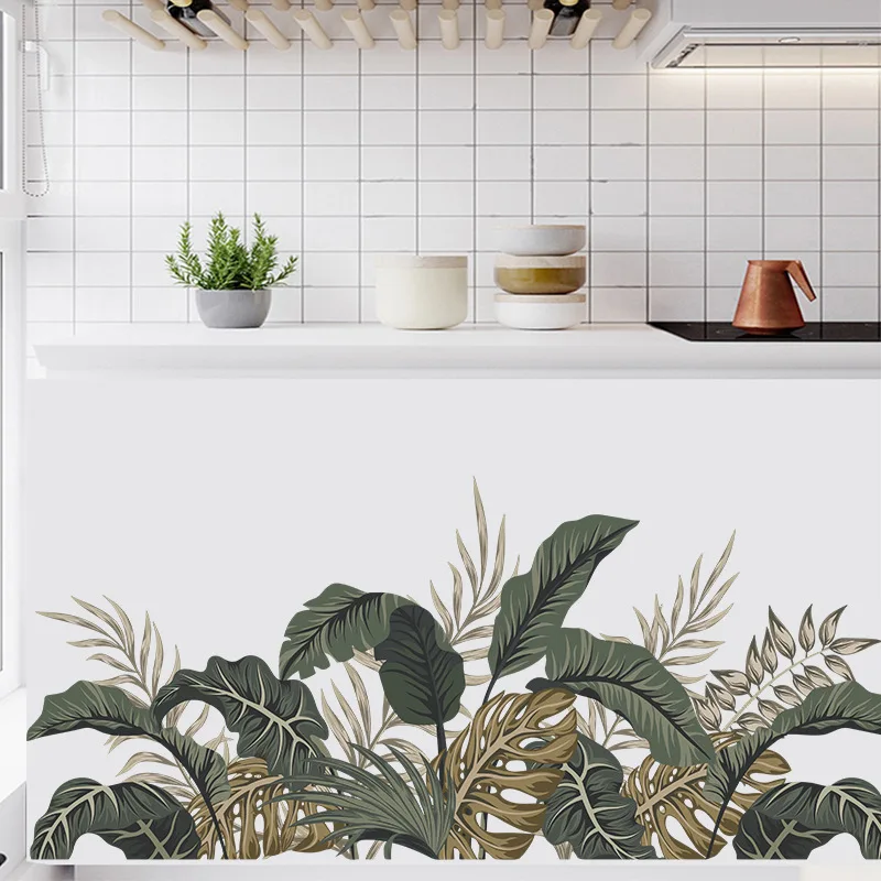 Nordic Tropical Plant Wall Stickers Art Living Room Wall Decoration Skirting Line Kitchen Sticker Removable Home Office Decor
Nordic Tropical Plant Wall Stickers Art Living Room Wall Decoration Skirting Line Kitchen Sticker Removable Home Office Decor