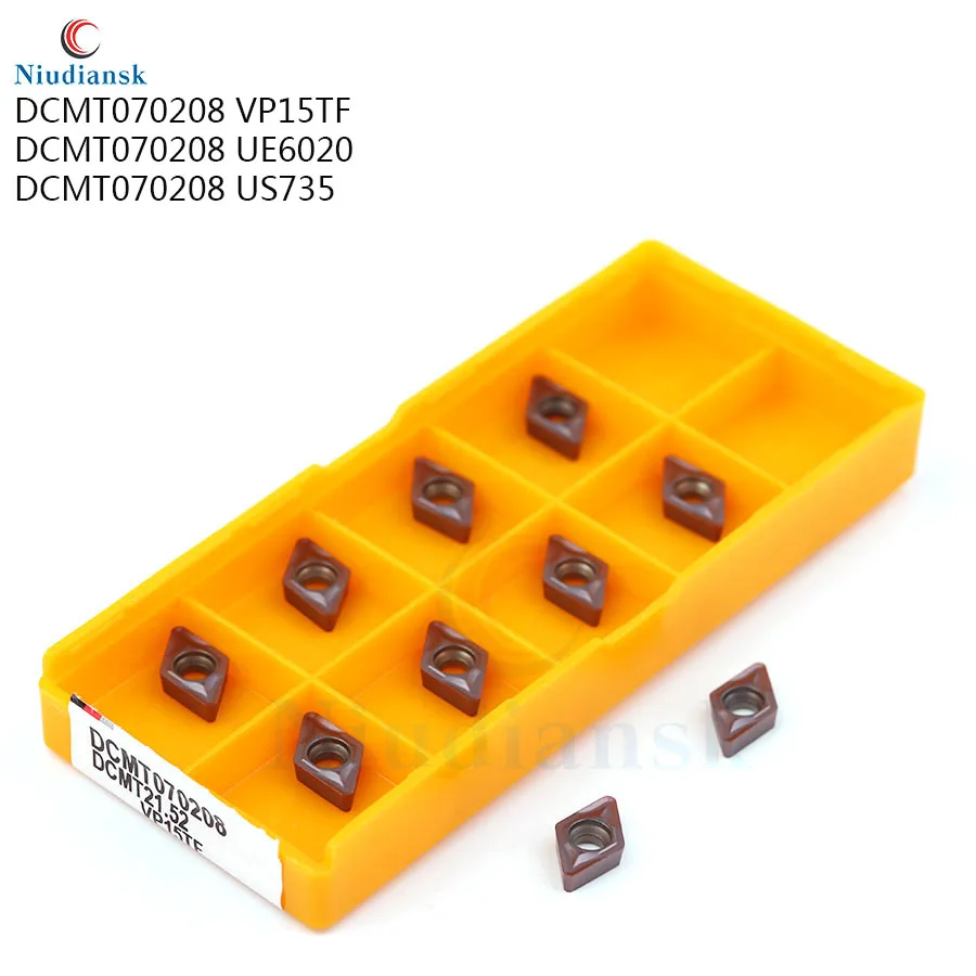 Высококачественные карбидные вставки DCMT070208 VP15TF US735 UE6020 инструмент для токарной