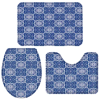 3 Pieces Bathroom Set Japanese Traditional Abstract Deep Blue Plant Pattern Durable Bath Set Toilet Cover Mat Pedestal Rug
3 Pieces Bathroom Set Japanese Traditional Abstract Deep Blue Plant Pattern Durable Bath Set Toilet Cover Mat Pedestal Rug