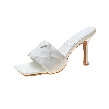 2020 Brand Design Women Slippers Elegant Square Toe Thin High Heels Slippers Weave High Quality Summer Outdoor Beach Slides
2020 Brand Design Women Slippers Elegant Square Toe Thin High Heels Slippers Weave High Quality Summer Outdoor Beach Slides
