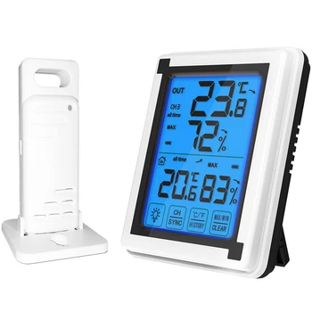 Digital Hygrometer Indoor Outdoor Thermometer, Accurate Temperature Humidity Monitor With Contact Lcd Backlight, Humidity Gauge
Digital Hygrometer Indoor Outdoor Thermometer, Accurate Temperature Humidity Monitor With Contact Lcd Backlight, Humidity Gauge