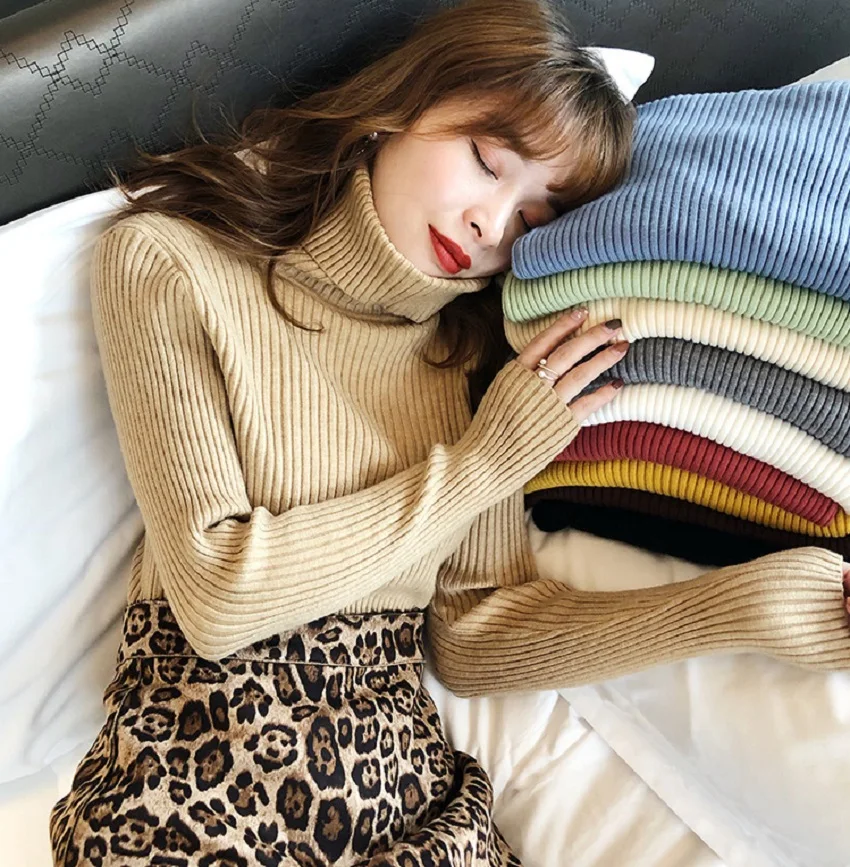 Christmas 2020 Autumn And Winter New Korean High Neck Women's Sweaters Solid Color Warm Sweater Pullover Top Women Full Sleeves
Christmas 2020 Autumn And Winter New Korean High Neck Women's Sweaters Solid Color Warm Sweater Pullover Top Women Full Sleeves