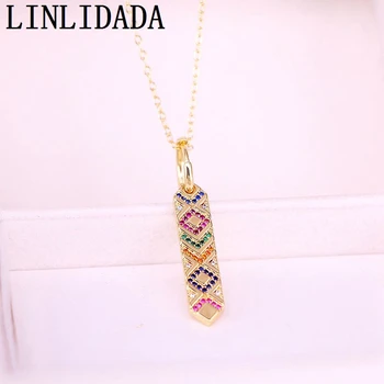 5Pcs Multi Rainbow Colorful CZ Necklaces CZ Zirconia Micro Paved Gold Color Fashion Bar Pendant For Women Jewelry
5Pcs Multi Rainbow Colorful CZ Necklaces CZ Zirconia Micro Paved Gold Color Fashion Bar Pendant For Women Jewelry