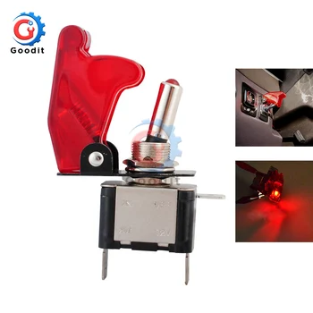 Car Auto Cover Racing Red LED SPST On Off Aircraft Type Toggle Switch Control Flip Cover 12V 20A
Car Auto Cover Racing Red LED SPST On Off Aircraft Type Toggle Switch Control Flip Cover 12V 20A