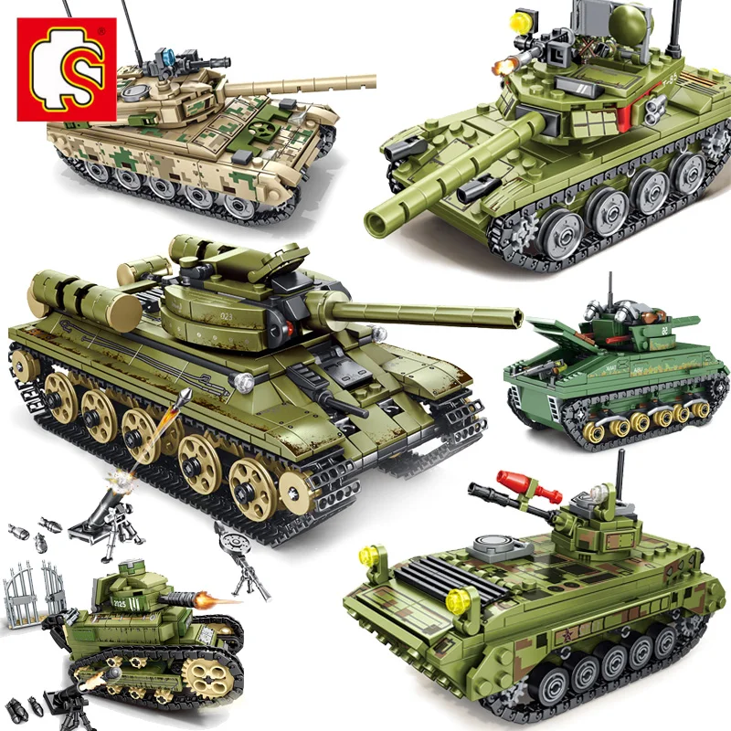 SEMBO Military Panzer Tank Building Blocks WW2 Army Armored Truck Vehicle Modern Technic Weapon DIY Bricks Education Toy For Boy
SEMBO Military Panzer Tank Building Blocks WW2 Army Armored Truck Vehicle Modern Technic Weapon DIY Bricks Education Toy For Boy