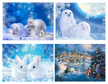 Yikexin Full Drill Round Diamond Painting Landscape Diamond Embroidery Winter Rabbit Owl Picture Of Rhinestone Christmas Decor
Yikexin Full Drill Round Diamond Painting Landscape Diamond Embroidery Winter Rabbit Owl Picture Of Rhinestone Christmas Decor