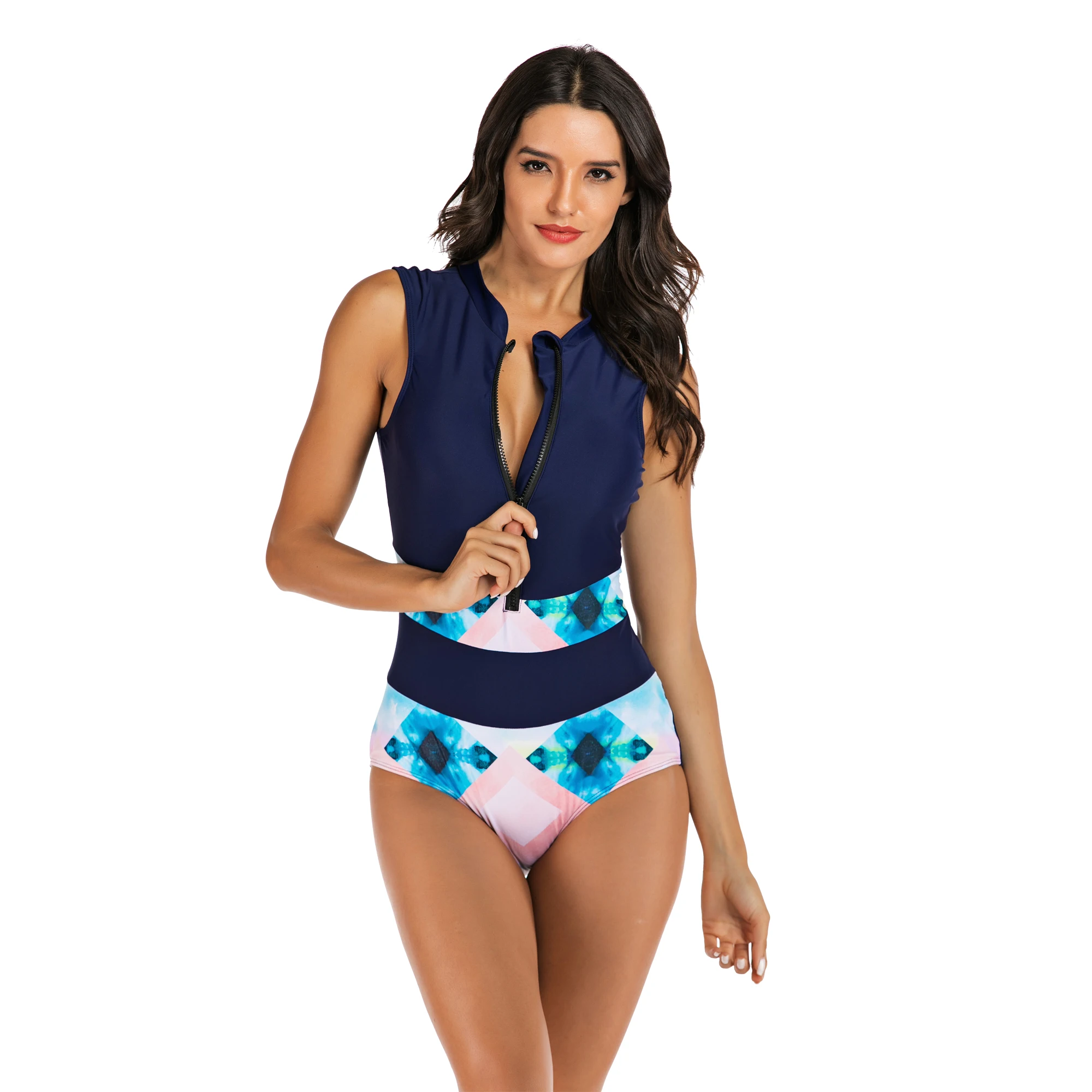 One Piece Swimsuit Solid Patchwork Print Swimming Suits Beach Wear Sport Swimwear Women New Zipper Surfing Bathing Suit Monokini
One Piece Swimsuit Solid Patchwork Print Swimming Suits Beach Wear Sport Swimwear Women New Zipper Surfing Bathing Suit Monokini
