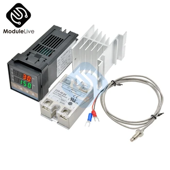 REX-C100 Digital PID LCD Relay Solid State Thermostat Temperature Controller Temp With K-Type Thermocouple Heaksink
REX-C100 Digital PID LCD Relay Solid State Thermostat Temperature Controller Temp With K-Type Thermocouple Heaksink