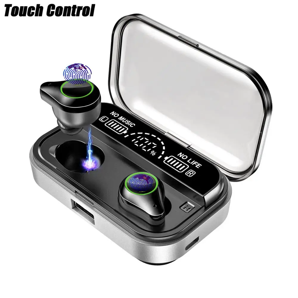 T10 TWS Bluetooth Headset Fingerprint Touch HD Stereo noise Reduction Gaming Headset fone de ouvido Wireless Bluetooth Earphone
T10 TWS Bluetooth Headset Fingerprint Touch HD Stereo noise Reduction Gaming Headset fone de ouvido Wireless Bluetooth Earphone