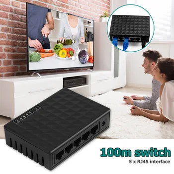 10/100Mbps 5 Port Ethernet Switch RJ45 LAN Network Classic Colors Simple Enduring Desktop Switching HUB Adapter
10/100Mbps 5 Port Ethernet Switch RJ45 LAN Network Classic Colors Simple Enduring Desktop Switching HUB Adapter