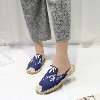 MXHY2019spring and autumn new casual wild Baotou ladies flower pattern flat slippers canvas embroidery fisherman slippers shoe
MXHY2019spring and autumn new casual wild Baotou ladies flower pattern flat slippers canvas embroidery fisherman slippers shoe