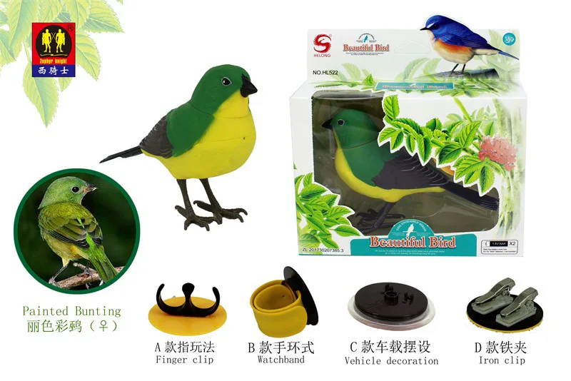 Stall Hot Selling Toy Sound Control Bird Electric Bird Sound Control Bird Cage Park Attractions Hot Selling Sensing Birds
Stall Hot Selling Toy Sound Control Bird Electric Bird Sound Control Bird Cage Park Attractions Hot Selling Sensing Birds