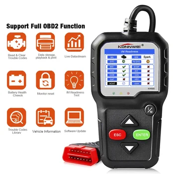 

OBD2 Scanner OBD Car Diagnostic Auto Diagnostic Tool KONNWEI KW680 Read Clear Fault Error Codes Russian OBD2 Automotive Scanner