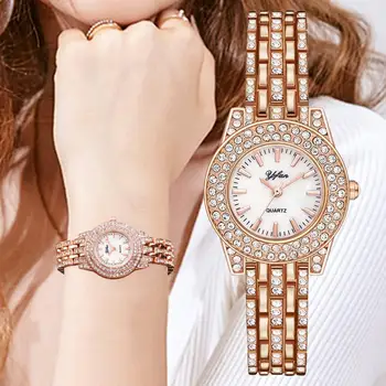 Women Luxury Watches Stainless Steel Exquisite Bracelet Watch Women Rhinestone Fahsion Gold Quartz Watch Relojes Mujer
Women Luxury Watches Stainless Steel Exquisite Bracelet Watch Women Rhinestone Fahsion Gold Quartz Watch Relojes Mujer