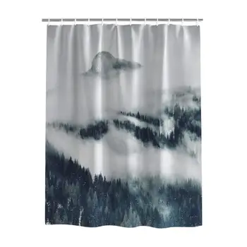 Winter Foggy Mountain Forest Shower Curtain Durable Waterproof Bathroom Fabric Shower Curtains, Bath Decorations Bathroom Decor 
Winter Foggy Mountain Forest Shower Curtain Durable Waterproof Bathroom Fabric Shower Curtains, Bath Decorations Bathroom Decor
