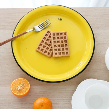 Ceramic Egg Yellow Simple Household Heavy Plate/Western Dishes/Breakfast Tray 
Ceramic Egg Yellow Simple Household Heavy Plate/Western Dishes/Breakfast Tray