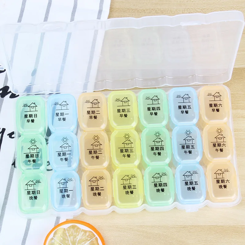 New Style One Week 21 Case Are Plastic Medicine Box with Hook Portable Storage Medicine Cabinet
New Style One Week 21 Case Are Plastic Medicine Box with Hook Portable Storage Medicine Cabinet