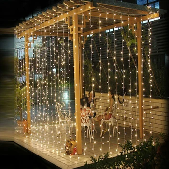 3×3M Led Curtain Holiday Lights EU US 220V Light Decoration Led Fairy Lights Light Curtain Wedding Lights New Year Garland
3×3M Led Curtain Holiday Lights EU US 220V Light Decoration Led Fairy Lights Light Curtain Wedding Lights New Year Garland