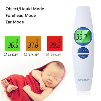 LCD Infrared Thermometer Gun Child Adult Body Safety Non Contact Digital Temporal Forehead Thermometer Temperature Meter 
LCD Infrared Thermometer Gun Child Adult Body Safety Non Contact Digital Temporal Forehead Thermometer Temperature Meter