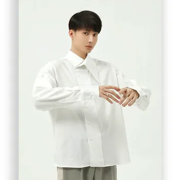 New Men Long Sleeve Casual Asymmetry Placket Collar Loose Shirts Male Japan Korea Style Streetwear Hip Hop Shirt 
New Men Long Sleeve Casual Asymmetry Placket Collar Loose Shirts Male Japan Korea Style Streetwear Hip Hop Shirt