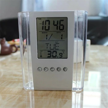 Multi-function Oblate Desktop Pen Holder Office Clear Storage Case Creative Gift for Viewing Time Alarm Clock Music Desk Pencil
Multi-function Oblate Desktop Pen Holder Office Clear Storage Case Creative Gift for Viewing Time Alarm Clock Music Desk Pencil