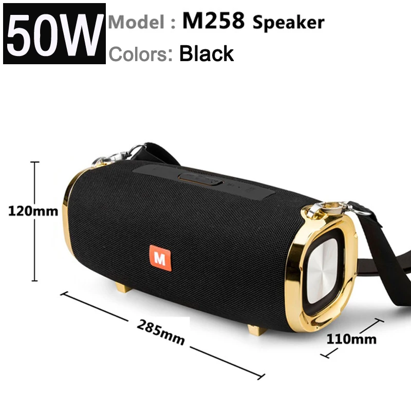 new M258 high-power 50w wireless portable bluetooth speaker, subwoofer stereo, TWS music center, can play for a long time som
new M258 high-power 50w wireless portable bluetooth speaker, subwoofer stereo, TWS music center, can play for a long time som