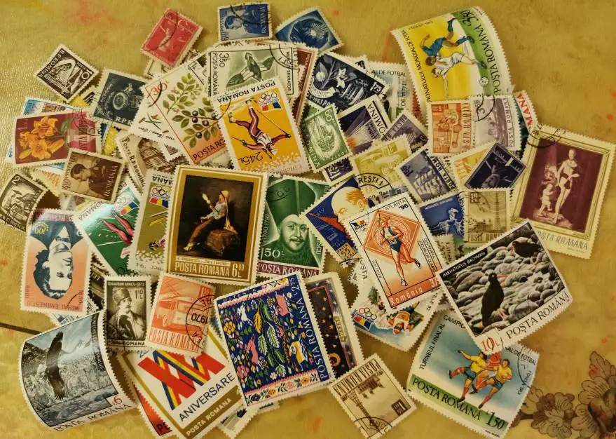 

100Pcs/Lot Romania Stamp All Different NO Repeat with mark Postage Stamps for Collecting