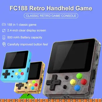 FC188 2.4 Inch IPS Retro Game Console Build-In 188 Classic Games Portable TV Video Game Handheld Gold
FC188 2.4 Inch IPS Retro Game Console Build-In 188 Classic Games Portable TV Video Game Handheld Gold