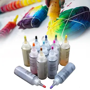 12pcs Colorful DIY Tie Dye Kit One Step Permanent Craft Textile Paints Non Toxic Jacquard Clothing Graffiti Fabric Accessories 
12pcs Colorful DIY Tie Dye Kit One Step Permanent Craft Textile Paints Non Toxic Jacquard Clothing Graffiti Fabric Accessories
