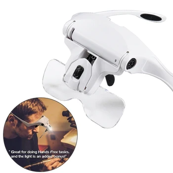 Magnifier 1.0X 1.5X 2.0X 2.5X 3.5X Adjustable 5 Lens Loupe LED Light Headband Magnifier Glass LED Magnifying Glasses With Lamp
Magnifier 1.0X 1.5X 2.0X 2.5X 3.5X Adjustable 5 Lens Loupe LED Light Headband Magnifier Glass LED Magnifying Glasses With Lamp