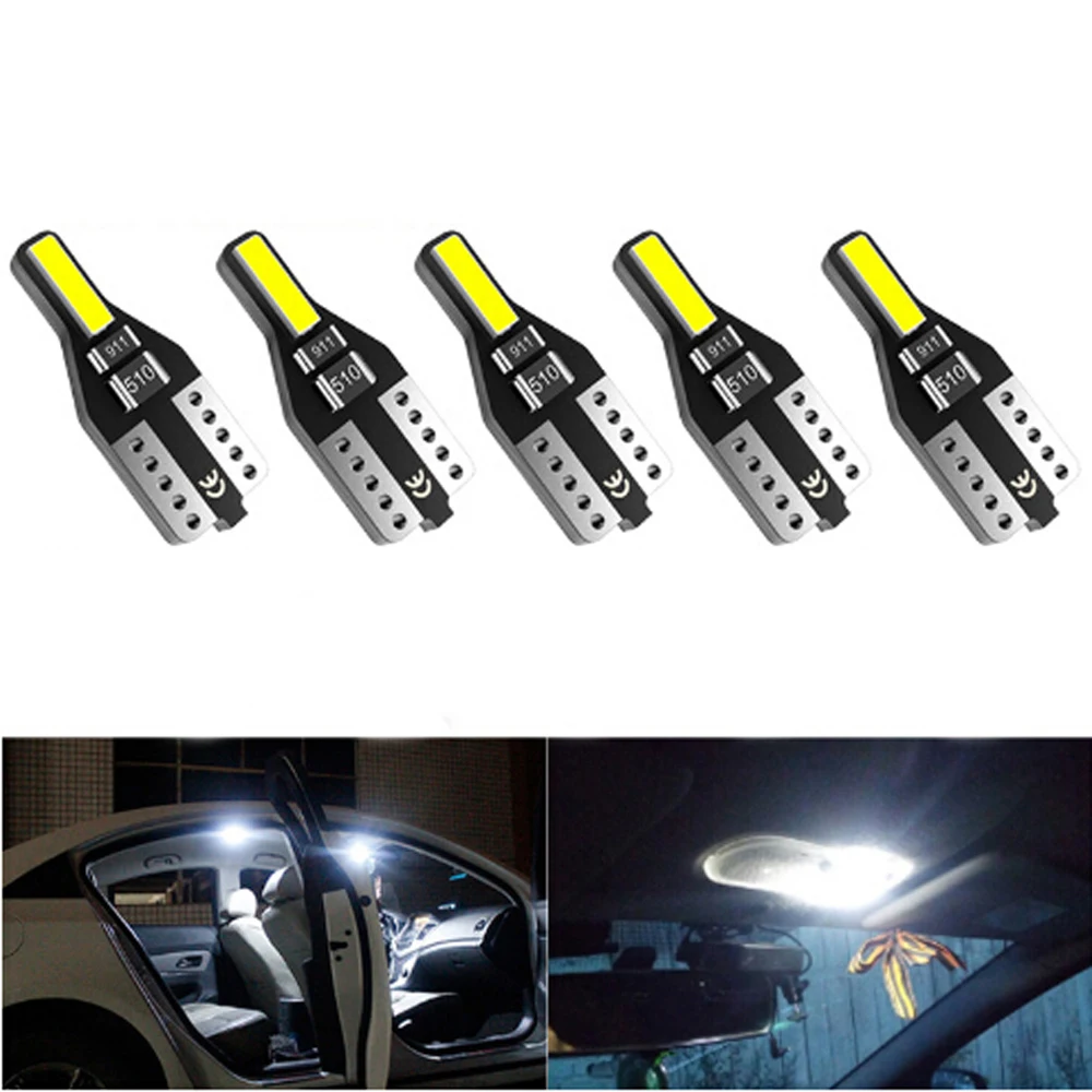 5Pcs W5W T10 LED Canbus Light Bulbs for VW Golf 5 6 7 Jetta MK5 MK6 MK7 CC Tiguan Passat B6 b7 Scirocco New Touareg R line GTI | Автомобили