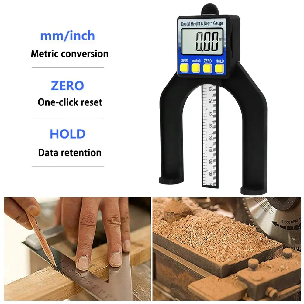 Digital Depth Gauge LCD Altimeter Pliers with Magnetic Legs for Milling Machine Woodworking Measuring Tools
Digital Depth Gauge LCD Altimeter Pliers with Magnetic Legs for Milling Machine Woodworking Measuring Tools