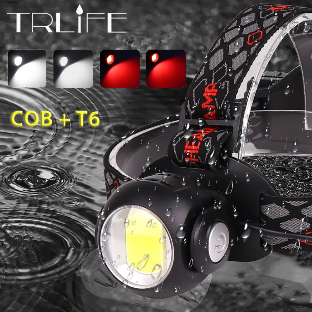 USB Headlamp COB LED Headlight 8000LM T6 Double Use Head Lamp Torch Multi-Functional Rotate Red White Light Waterproof by 18650
USB Headlamp COB LED Headlight 8000LM T6 Double Use Head Lamp Torch Multi-Functional Rotate Red White Light Waterproof by 18650