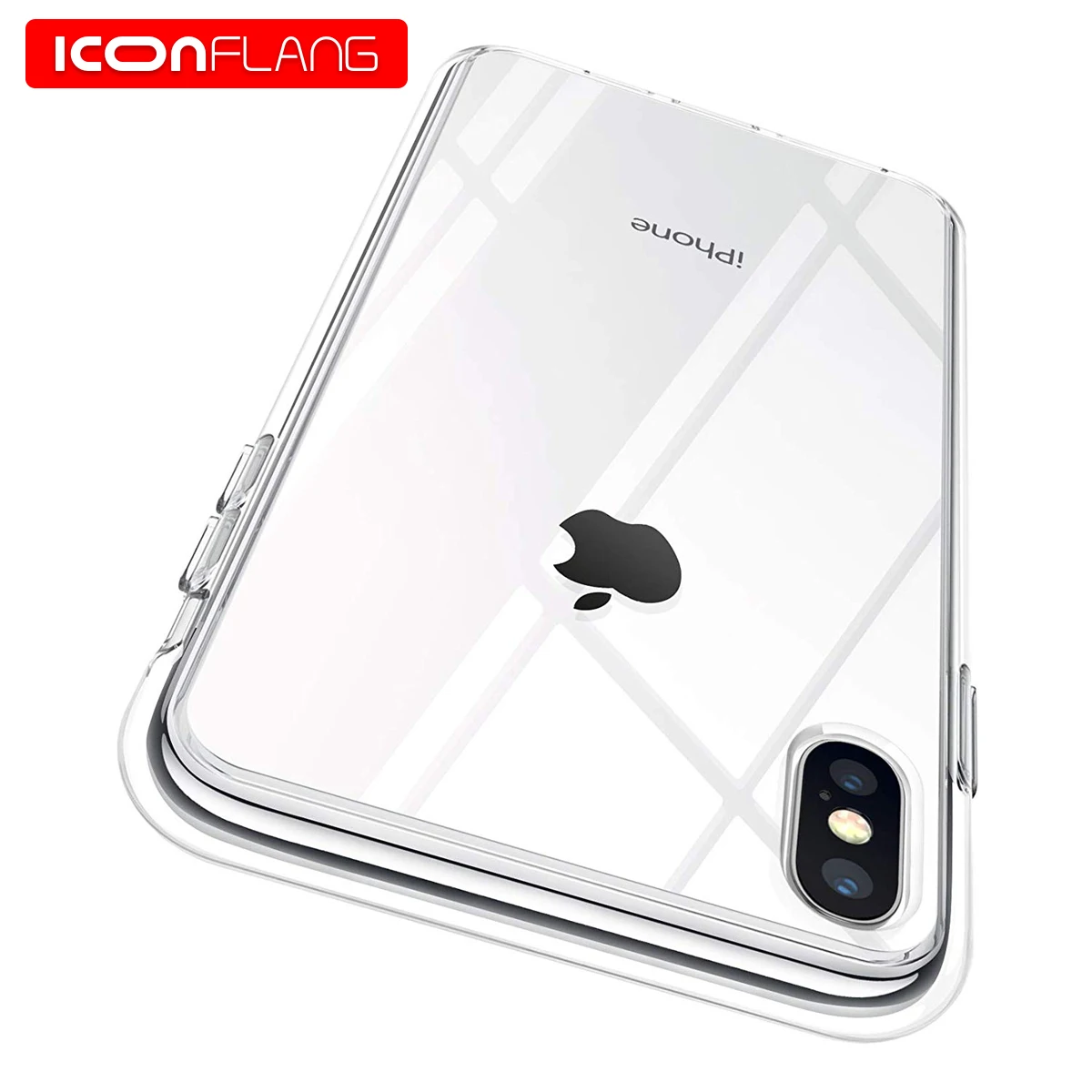 Чехол для Apple iPhone X Xs Max XR 6s 8 7 Plus чехол бампер с амортизацией ICONFLANG прозрачная