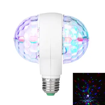 LED 6W Rotating Bulb Light with Dual Head Magic Stage Disco Lamp Rotating Double-headed LED Stage Light Colorful Light Bulb
LED 6W Rotating Bulb Light with Dual Head Magic Stage Disco Lamp Rotating Double-headed LED Stage Light Colorful Light Bulb